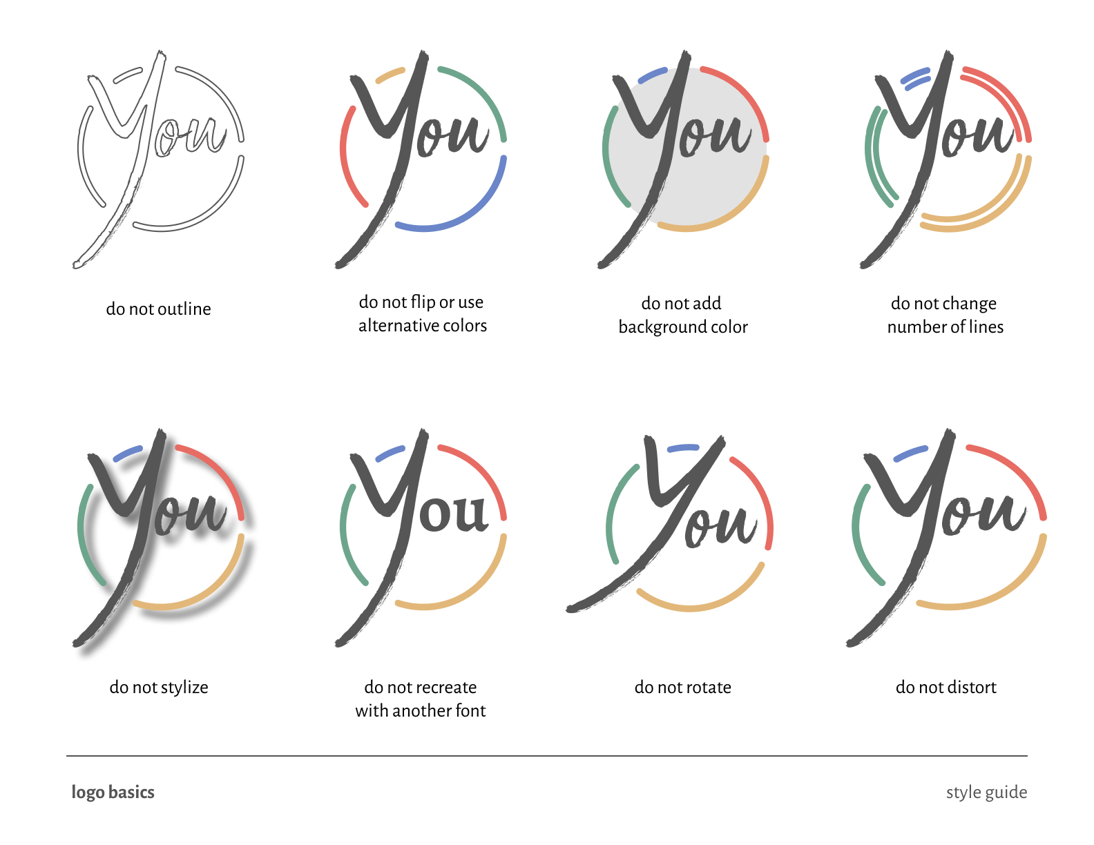 second logo page of you in review's style guide